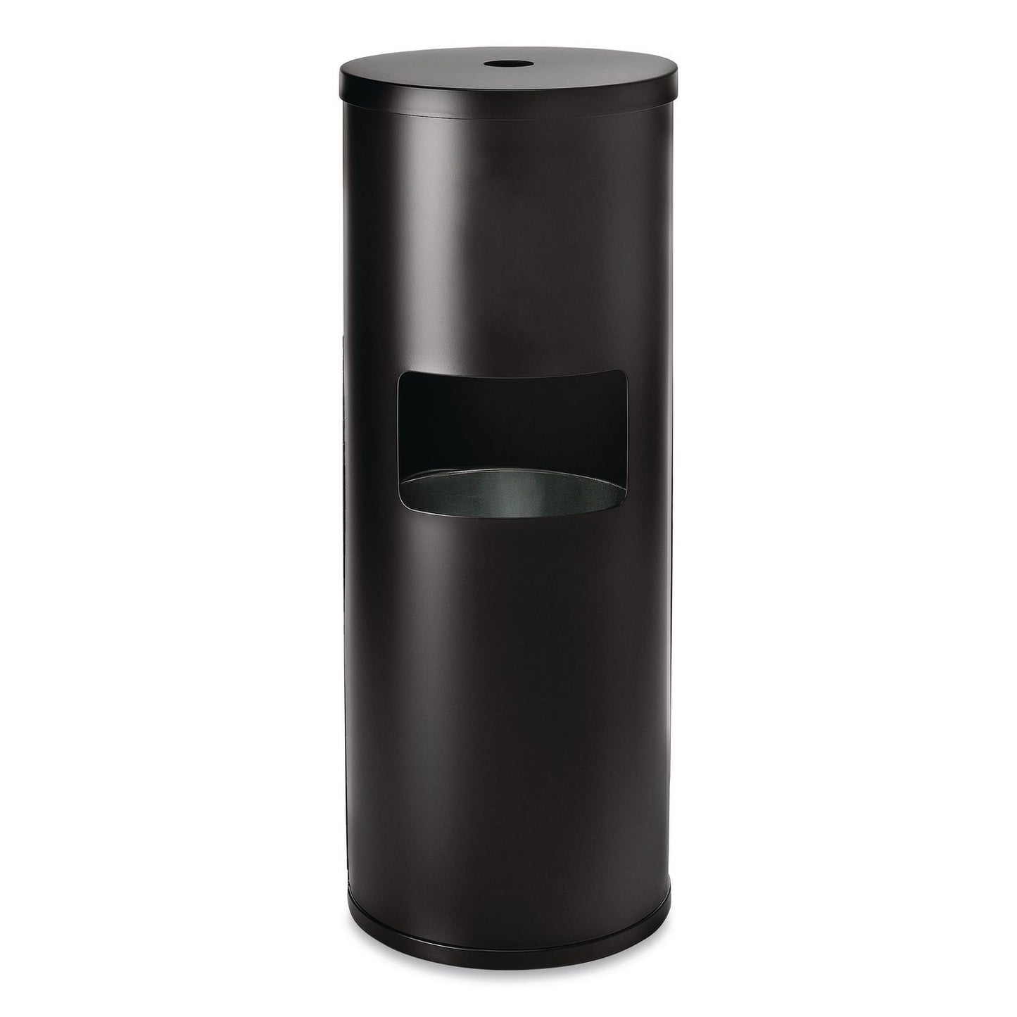 Gritt Commercial Floor Stand Wet Wipe Dispenser Station with 7 Gallon Built-In Trash Can, 13.1 x 13.1 x 36, Black (GCEGRI509BLK)