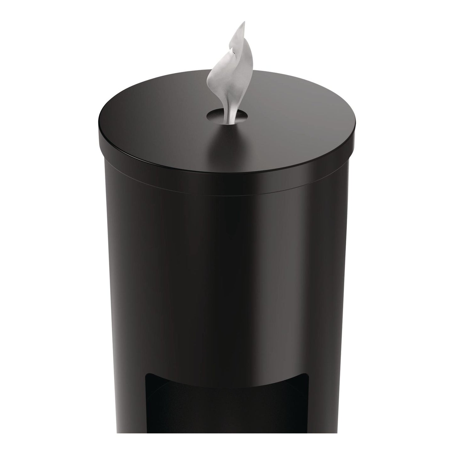 Gritt Commercial Floor Stand Wet Wipe Dispenser Station with 7 Gallon Built-In Trash Can, 13.1 x 13.1 x 36, Black (GCEGRI509BLK)