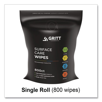 Gritt Commercial Dispenser and Wipes Starter Kit, 13.1 x 13.1 x 36, Black (GCEGRI509BLKRW)
