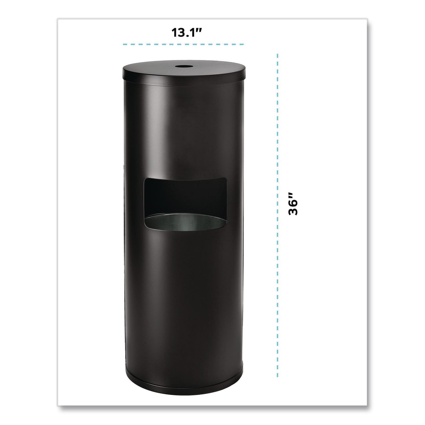 Gritt Commercial Dispenser and Wipes Starter Kit, 13.1 x 13.1 x 36, Black (GCEGRI509BLKRW)