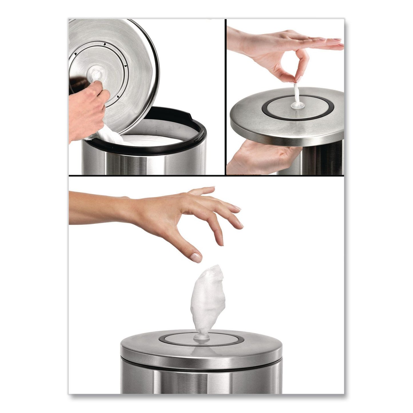 Gritt Commercial Stainless Steel Tabletop Wipes Dispenser, 10 x 10 x 11.75, Brushed Stainless Steel (GCEGRI510T)