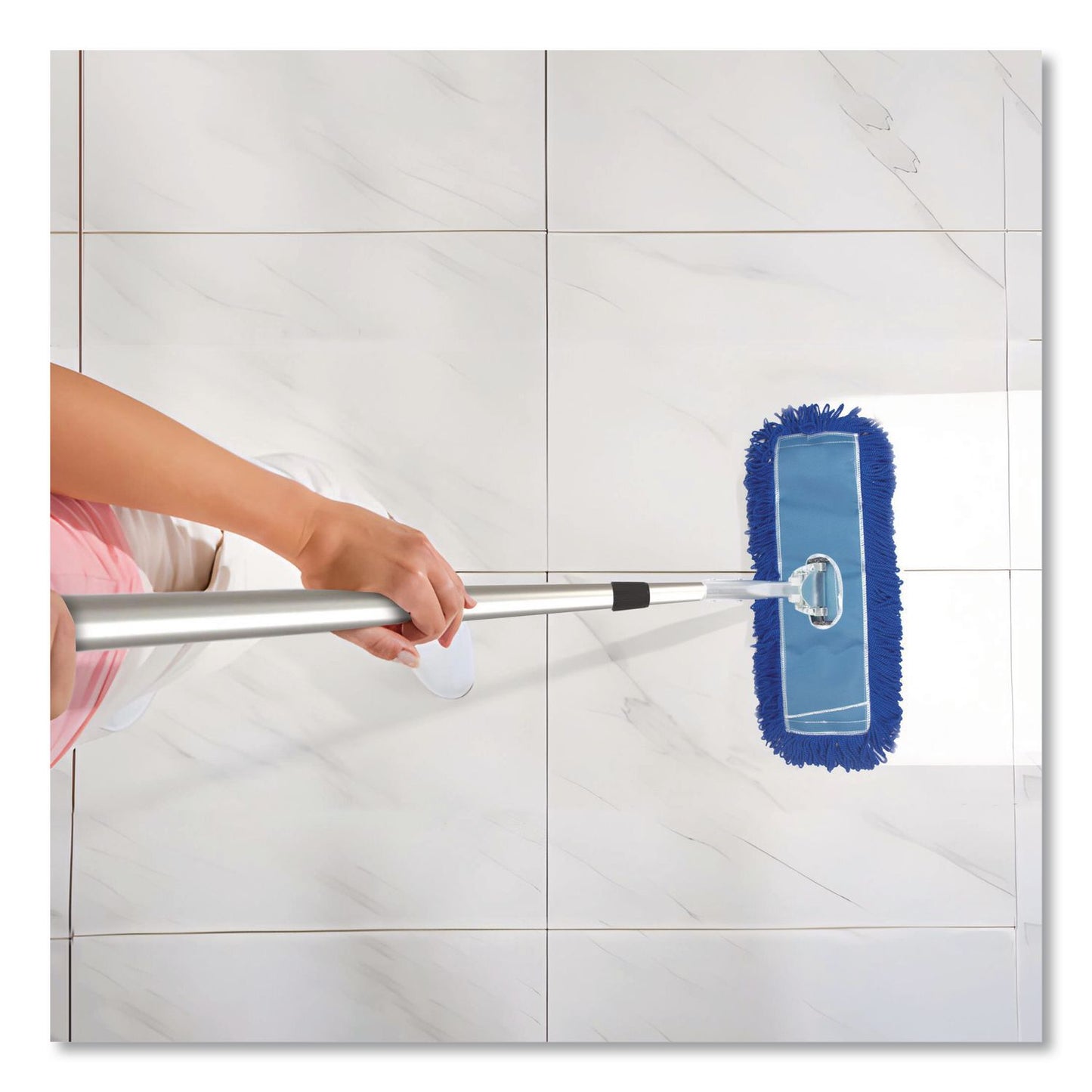 Gritt Commercial Microfiber Looped Dust Mop Pad Head, 24 x 5, Blue, 3/Pack (GCEGRI182243PK)