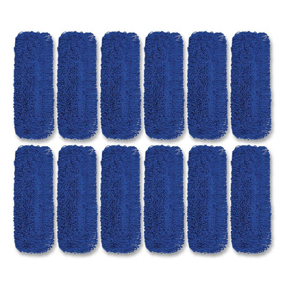 Gritt Commercial Microfiber Looped Dust Mop Pad Head, 24 x 5, Blue, 12/Carton (GCEGRI1822412PK)