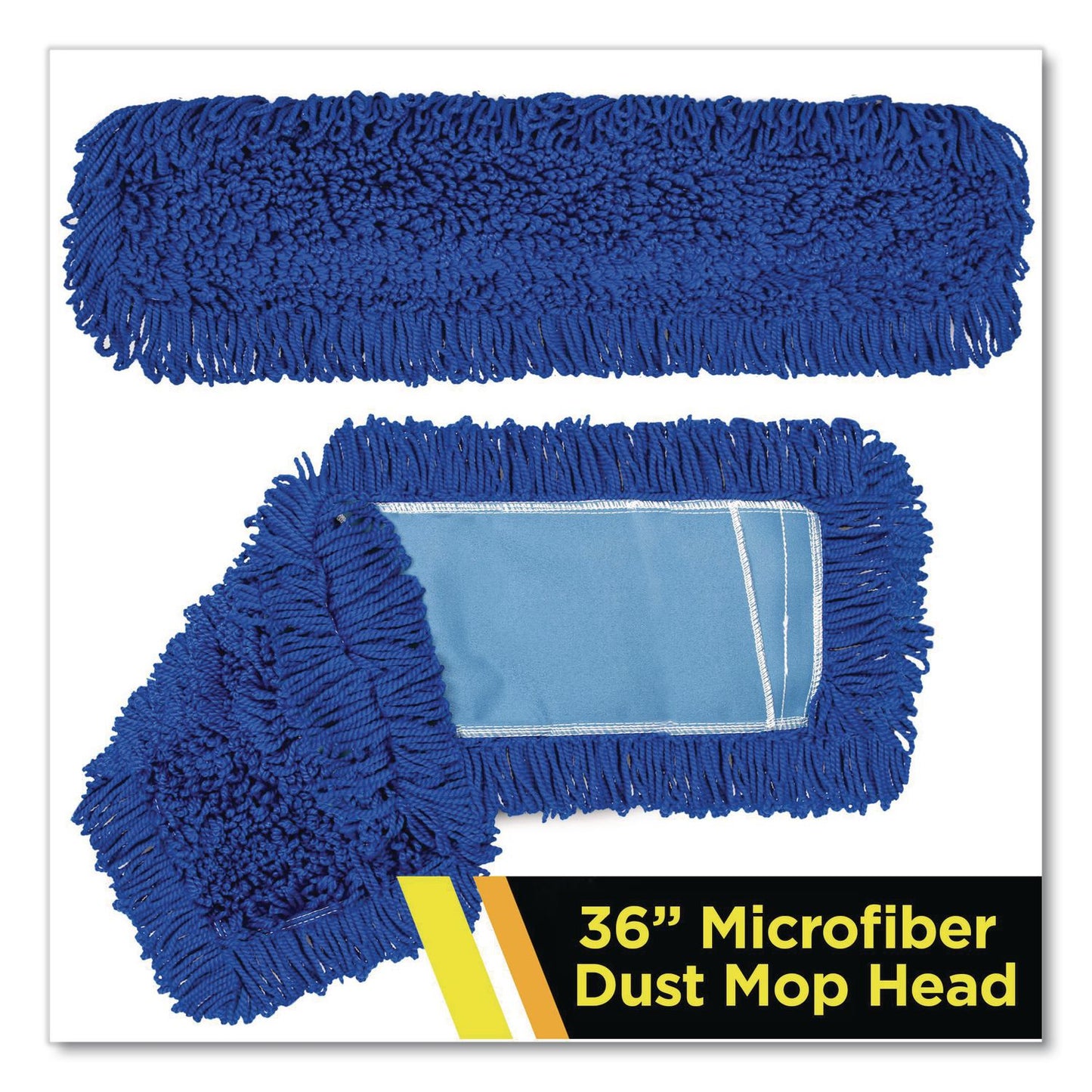 Gritt Commercial Microfiber Looped Dust Mop Pad Head, 36 x 5, Blue (GCEGRI18236)