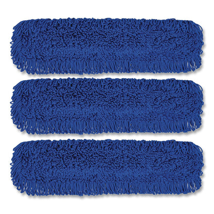 Gritt Commercial Microfiber Looped Dust Mop Pad Head, 36 x 5, Blue, 3/Pack (GCEGRI182363PK)