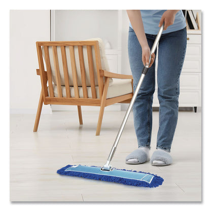 Gritt Commercial Microfiber Looped Dust Mop Pad Head, 36 x 5, Blue, 3/Pack (GCEGRI182363PK)