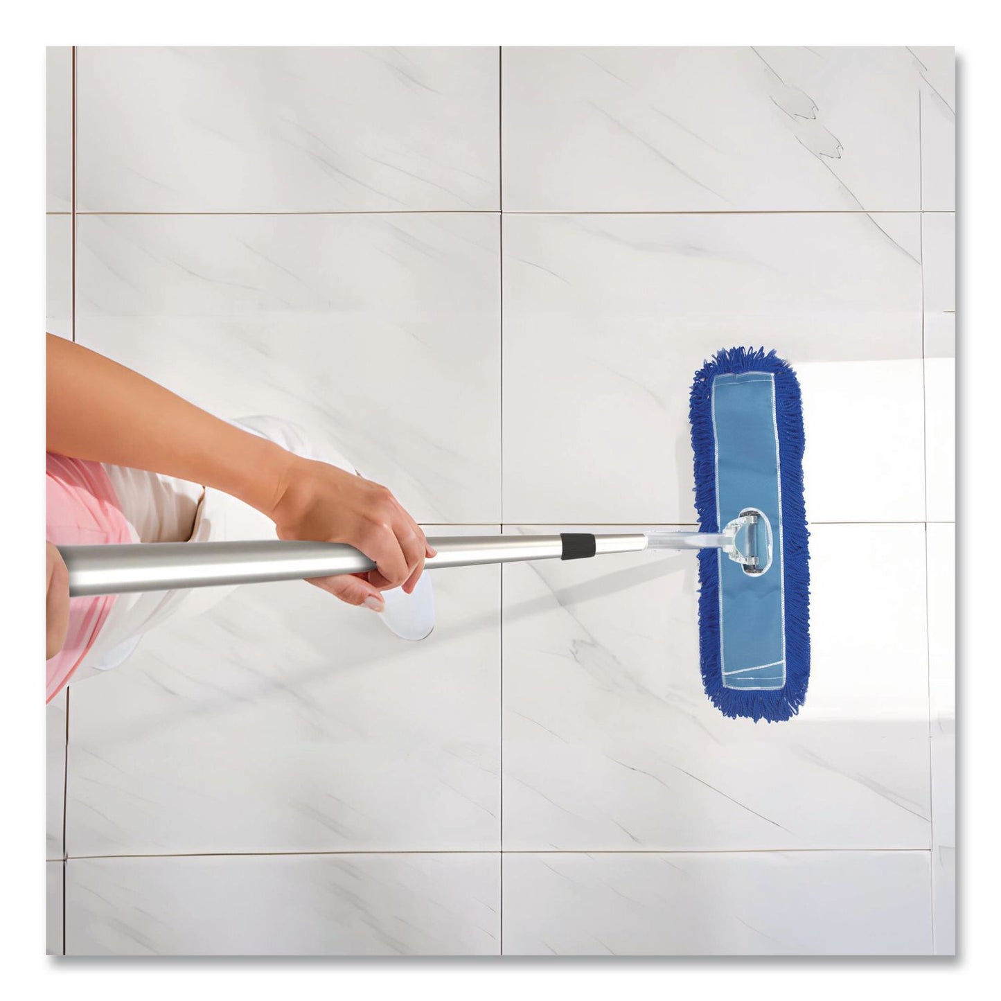 Gritt Commercial Microfiber Looped Dust Mop Pad Head, 36 x 5, Blue, 3/Pack (GCEGRI182363PK)