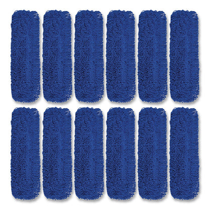 Gritt Commercial Microfiber Looped Dust Mop Pad Head, 36 x 5, Blue, 12/Carton (GCEGRI1823612PK)