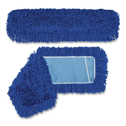 Gritt Commercial Microfiber Looped Dust Mop Pad Head, 36 x 5, Blue, 12/Carton (GCEGRI1823612PK)