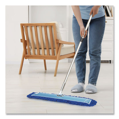 Gritt Commercial Microfiber Looped Dust Mop Pad Head, 48 x 5, Blue (GCEGRI18248)