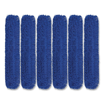 Gritt Commercial Microfiber Looped Dust Mop Pad Head, 48 x 5, Blue, 6/Pack (GCEGRI182486PK)