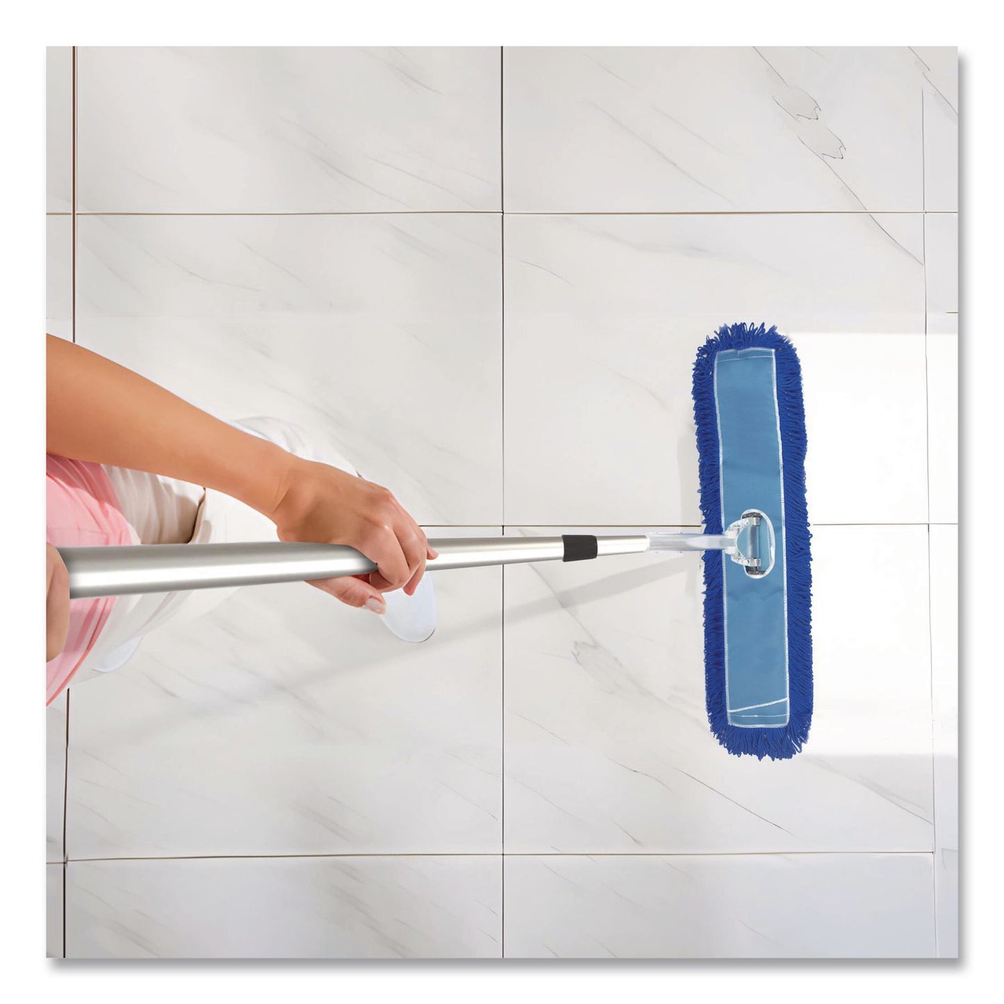 Gritt Commercial Microfiber Looped Dust Mop Pad Head, 48 x 5, Blue, 6/Pack (GCEGRI182486PK)