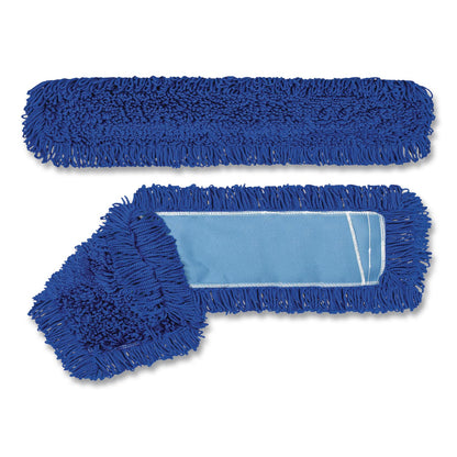 Gritt Commercial Microfiber Looped Dust Mop Pad Head, 48 x 5, Blue, 6/Pack (GCEGRI182486PK)