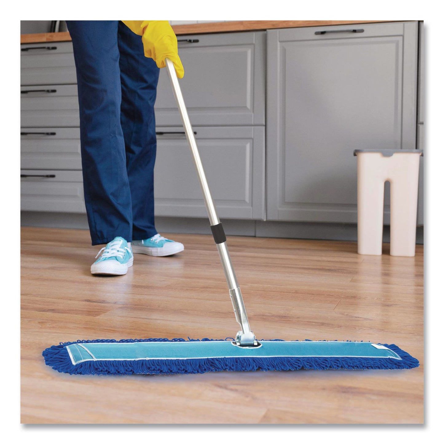 Gritt Commercial Microfiber Looped Dust Mop Pad Head, 60 x 5, Blue (GCEGRI18260)