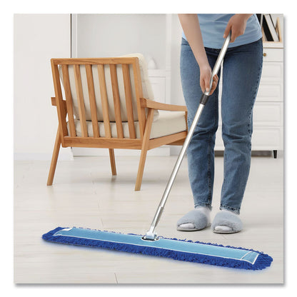 Gritt Commercial Microfiber Looped Dust Mop Pad Head, 60 x 5, Blue (GCEGRI18260)