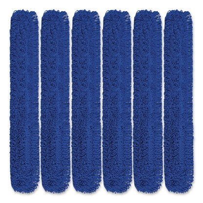 Gritt Commercial Microfiber Looped Dust Mop Pad Head, 60 x 5, Blue, 6/Pack (GCEGRI182606PK)