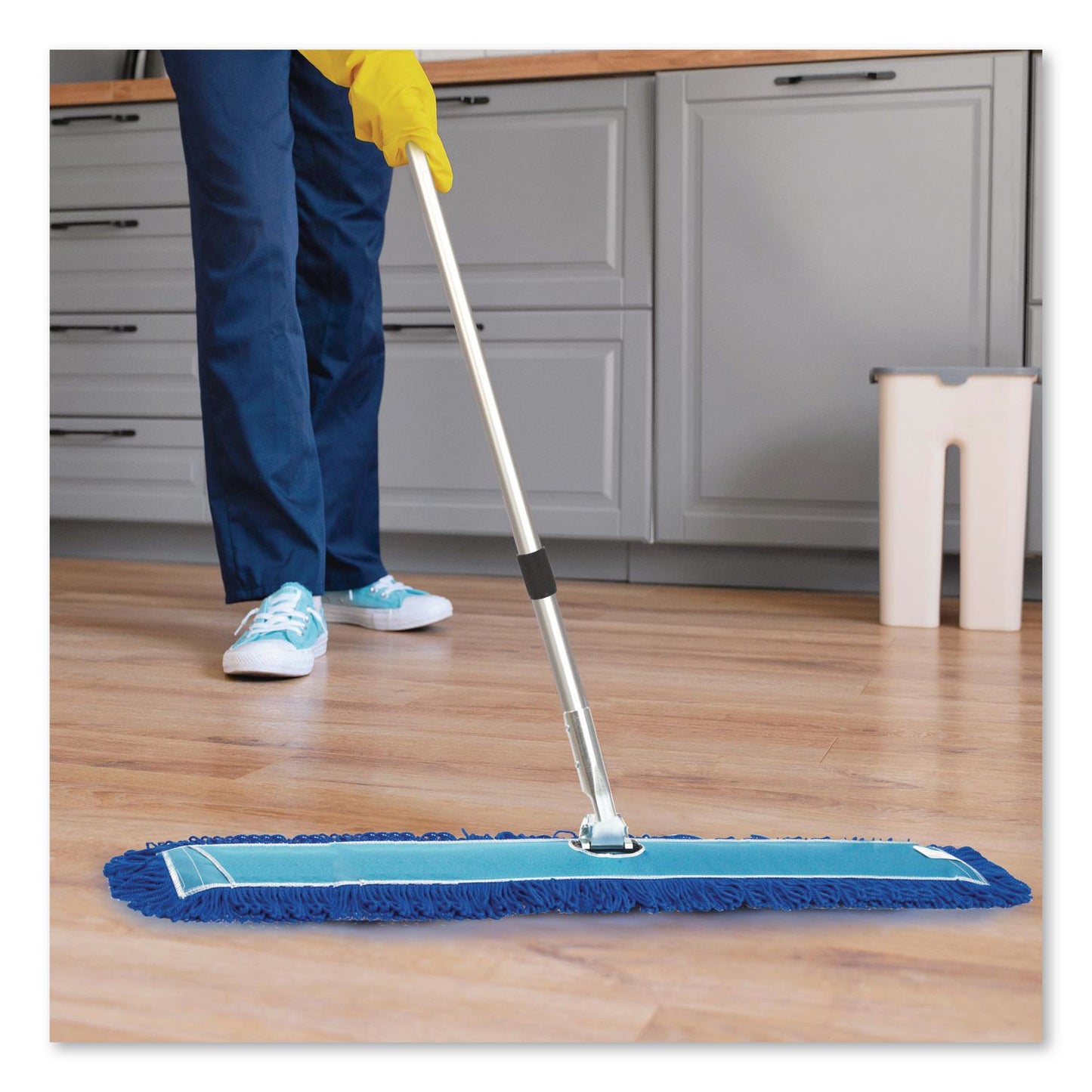 Gritt Commercial Microfiber Looped Dust Mop Pad Head, 60 x 5, Blue, 6/Pack (GCEGRI182606PK)