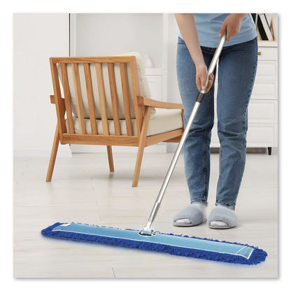 Gritt Commercial Microfiber Looped Dust Mop Pad Head, 60 x 5, Blue, 6/Pack (GCEGRI182606PK)