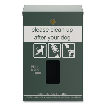 Furloo Wall-Mount Pet Waste Header Bag Dispenser, Green (GCEFLO13HDG)