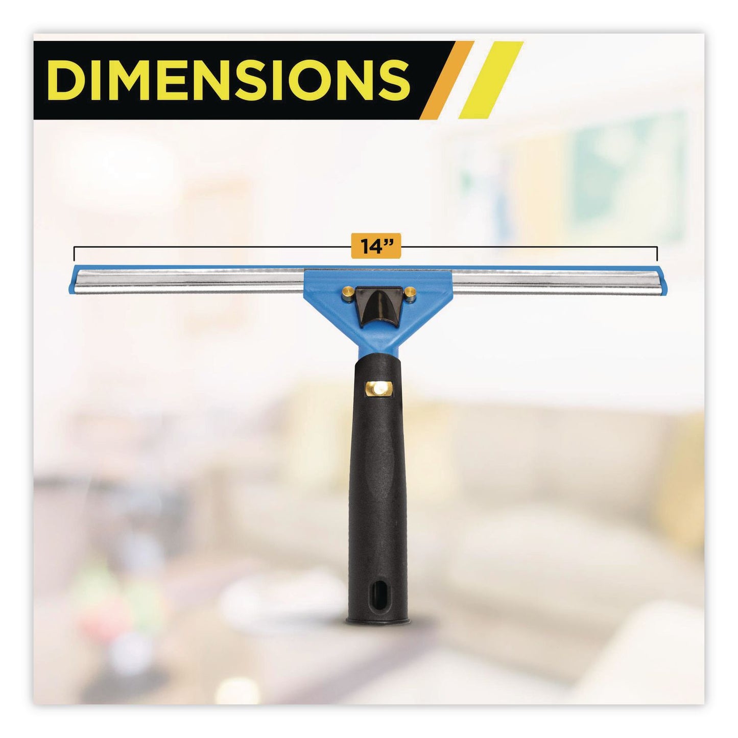 Gritt Commercial Swivel Window Squeegee with Quick Release, 14" Wide Blade (GCEGRI129)