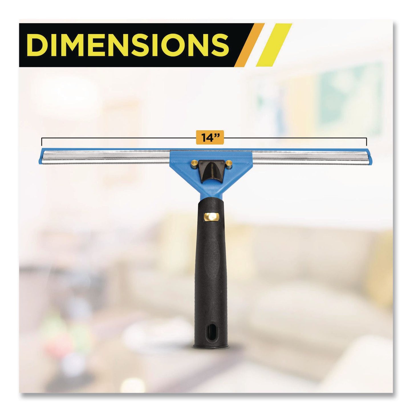 Gritt Commercial Swivel Window Squeegee with Quick Release, 14" Wide Blade, 12/Carton (GCEGRI12912PK)