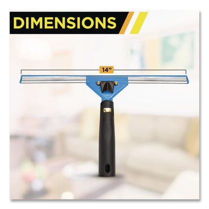 Gritt Commercial Swivel Window Squeegee with Quick Release, 14" Wide Blade, 12/Carton (GCEGRI12912PK)
