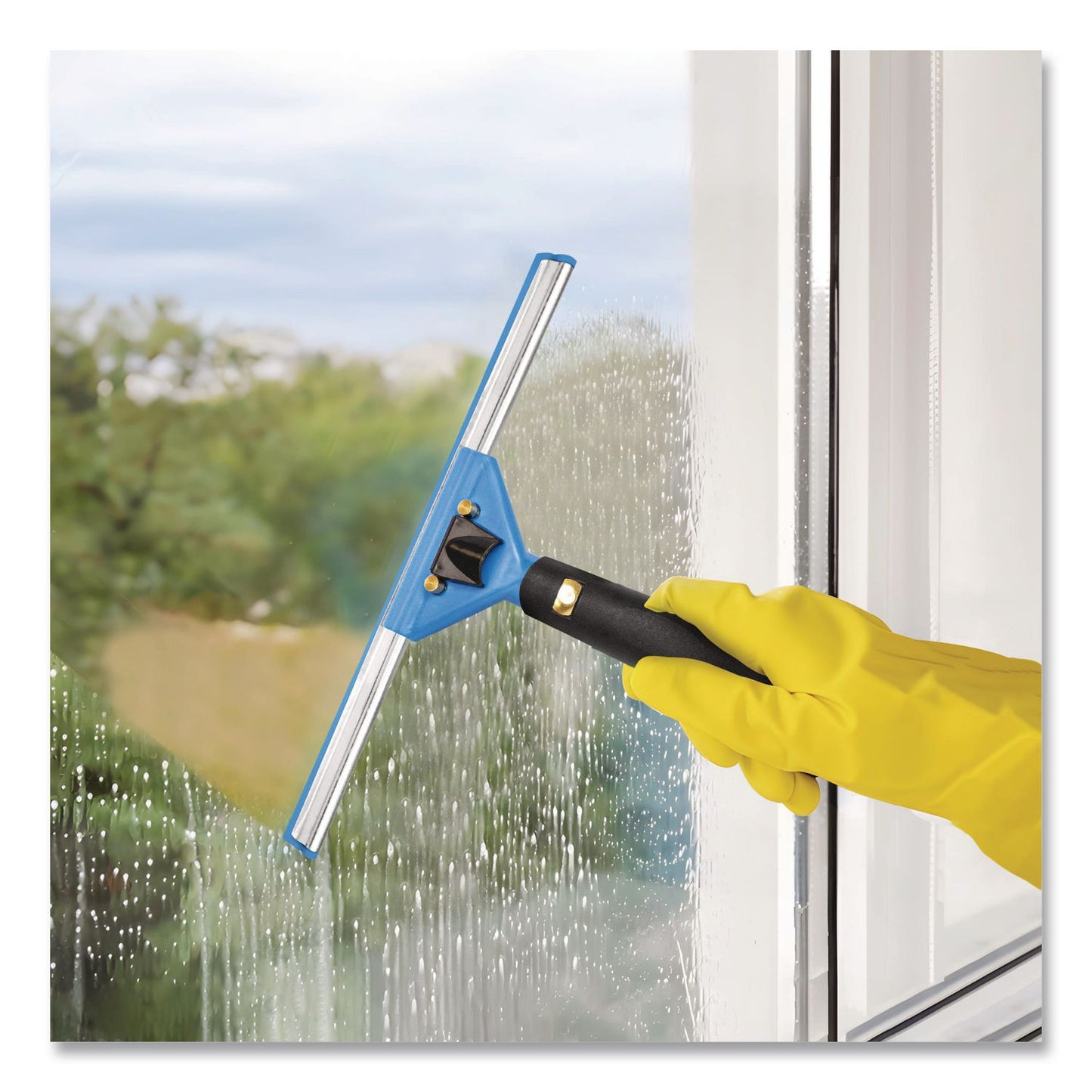 Gritt Commercial Swivel Window Squeegee with Quick Release, 14" Wide Blade, 12/Carton (GCEGRI12912PK)