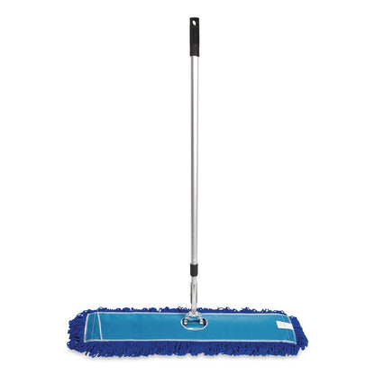 Gritt Commercial All-In-One Microfiber Dust Mop Set with Telescopic Handle, 36 x 5, Blue Microfiber Head, 40" to 72" Silver Aluminum Handle (GCEGRI17436T)