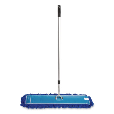 Gritt Commercial All-In-One Microfiber Dust Mop Set with Telescopic Handle, 36 x 5, Blue Microfiber Head, 72" Silver Aluminum Handle, 4/Kit (GCEGRI17436T4PK)