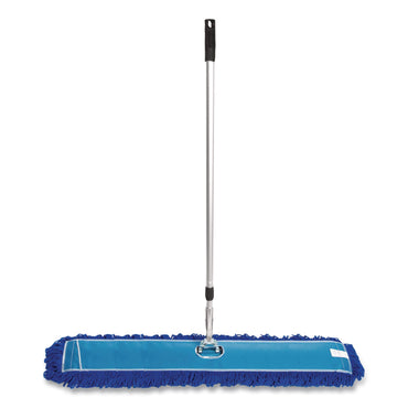 Gritt Commercial All-In-One Microfiber Dust Mop Set with Telescopic Handle, 48 x 5, Blue Microfiber Head, 72" Silver Aluminum Handle, 4/Kit (GCEGRI17448T4PK)