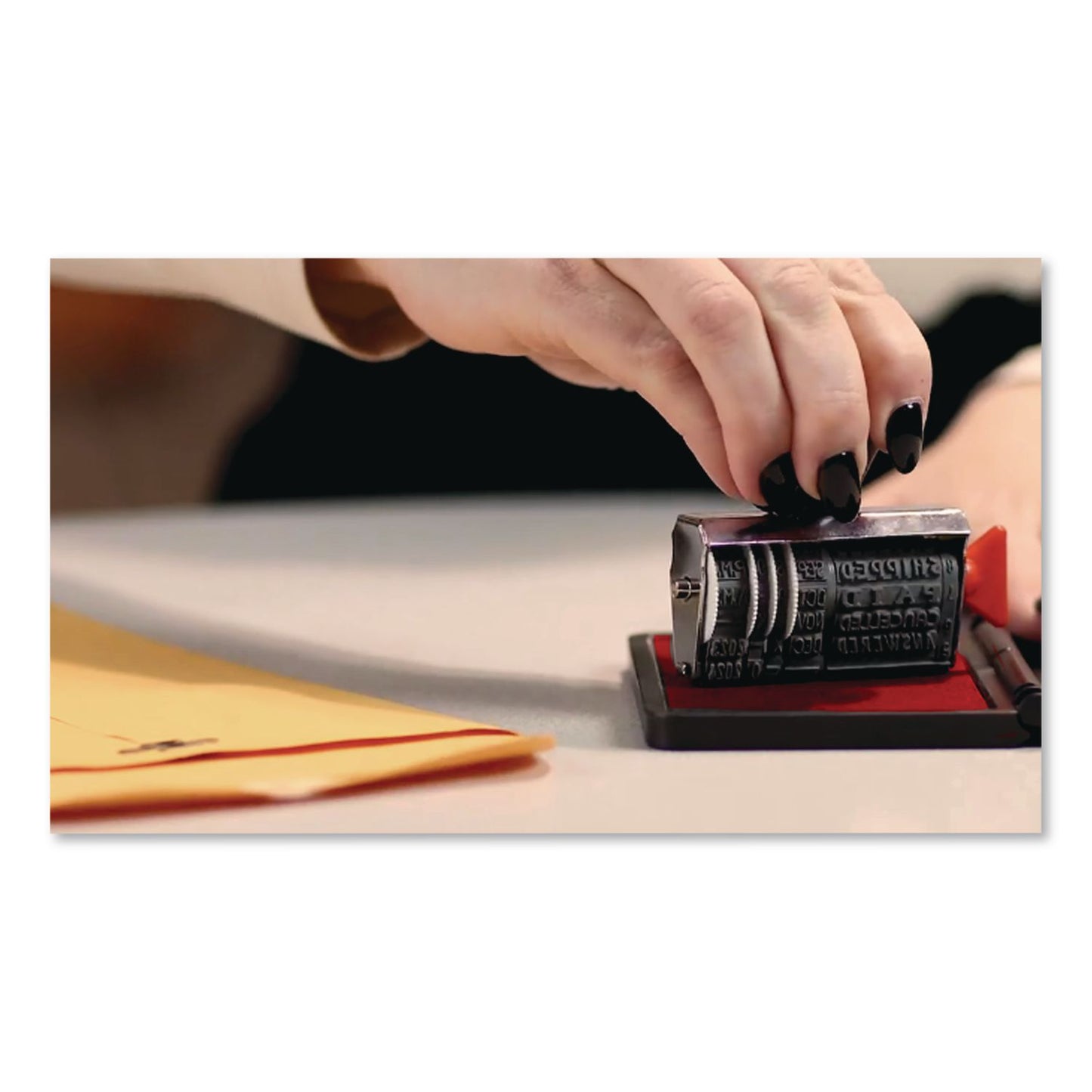COSCO 2000 PLUS One-Color Felt Stamp Pad, #1, 4.25 x 2.75, Red, 12/Carton (CSC090410CT)