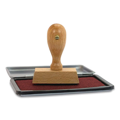 COSCO 2000 PLUS One-Color Felt Stamp Pad, #1, 4.25 x 2.75, Red, 12/Carton (CSC090410CT)