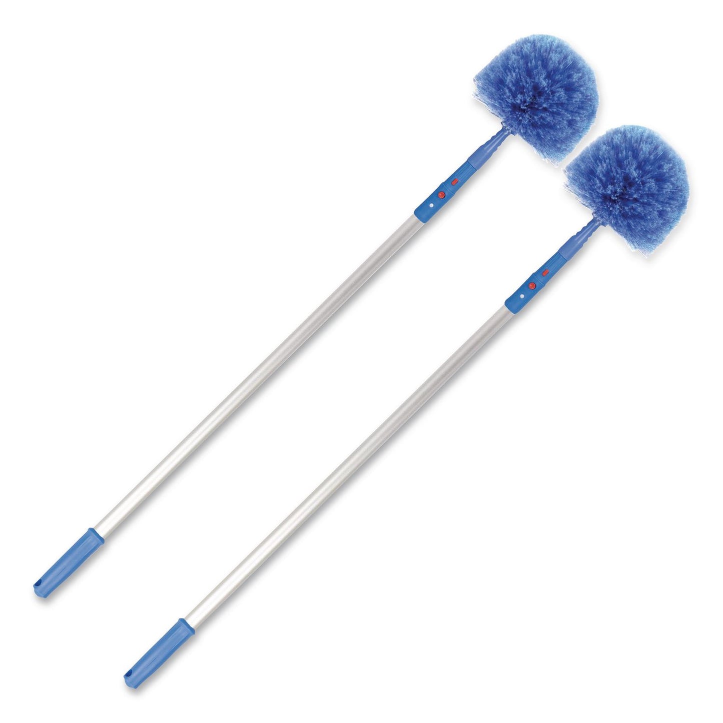 Gritt Commercial Cobweb/Corner Duster Brush with Telescopic Pole, 3 ft to 6 ft Handle, 2/Kit (GCEGRI1026F2PK)