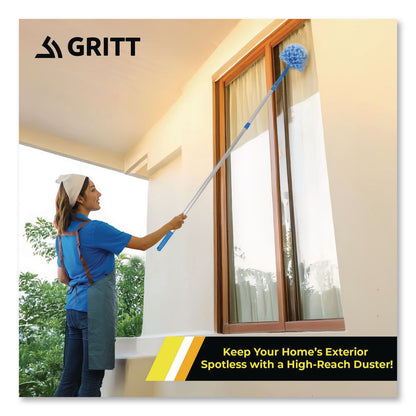 Gritt Commercial Cobweb/Corner Duster Brush with Telescopic Pole, 3 ft to 6 ft Handle, 3/Kit (GCEGRI1026F3PK)