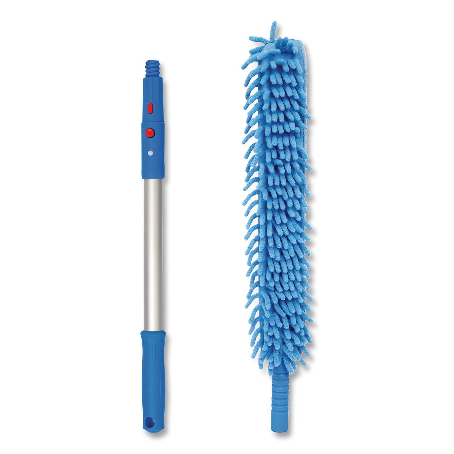 Gritt Commercial Flexible Wand Duster with Microfiber and Chenille Sleeve and 20" Pole, 2/Kit (GCEGRI17520I2PK)