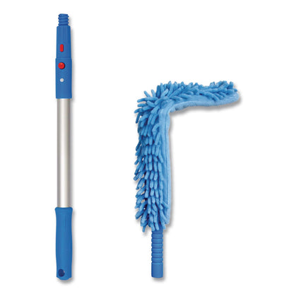 Gritt Commercial Flexible Wand Duster with Microfiber and Chenille Sleeve and 20" Pole, 3/Kit (GCEGRI17520I3PK)