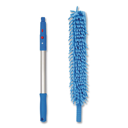 Gritt Commercial Flexible Wand Duster with Microfiber and Chenille Sleeve and 20" Pole, 3/Kit (GCEGRI17520I3PK)