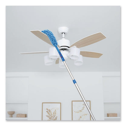 Gritt Commercial Flexible Wand Duster with Microfiber and Chenille Sleeve and 6 ft Telescopic Pole (GCEGRI1756F)