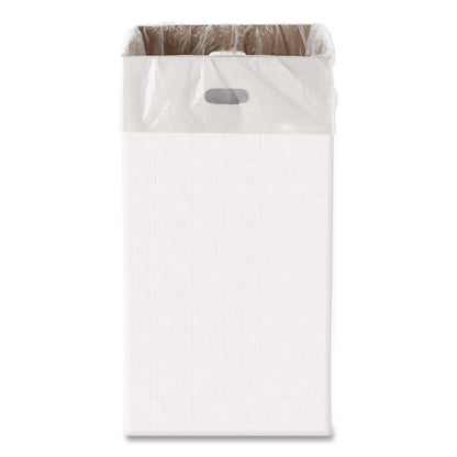 Gritt Commercial 30 Gallon Corrugated Cardboard Trash Can and Recycling Container, White, 4/Carton (GCEGRI52030G4)