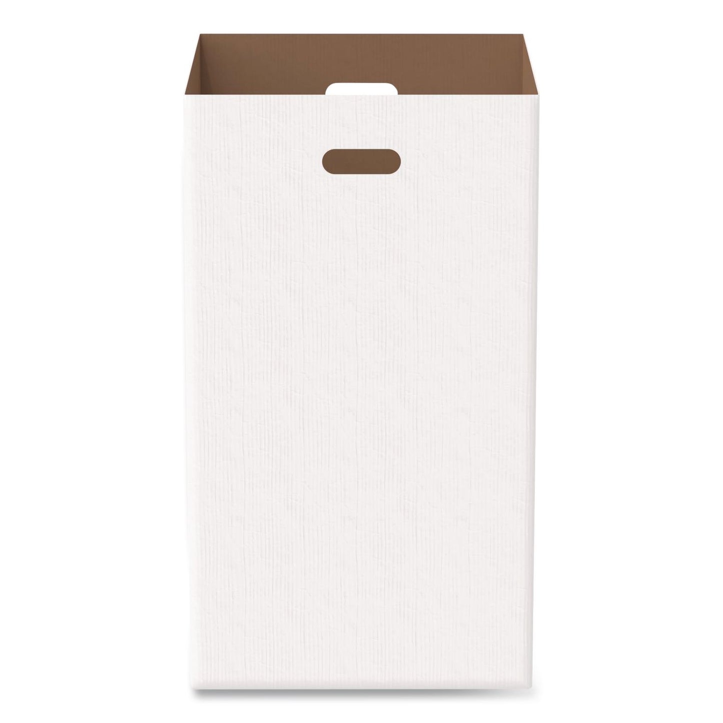 Gritt Commercial 30 Gallon Corrugated Cardboard Trash Can and Recycling Container, White, 4/Carton (GCEGRI52030G4)