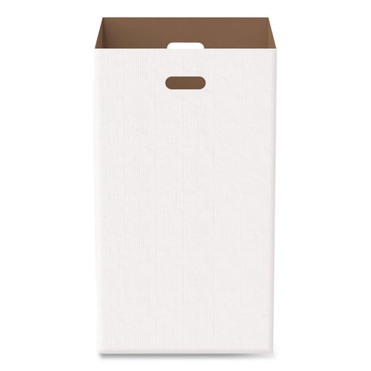 Gritt Commercial 30 Gallon Corrugated Cardboard Trash Can and Recycling Container, White, 4/Carton (GCEGRI52030G4)