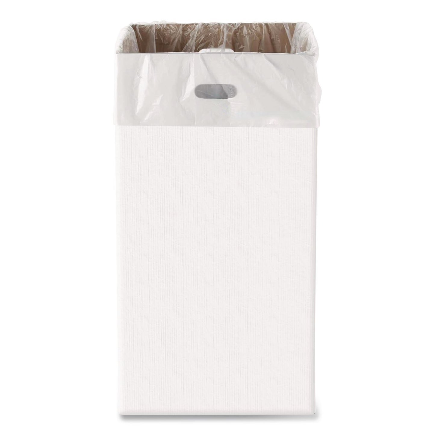 Gritt Commercial 40 Gallon Corrugated Cardboard Trash Can and Recycling Container, White, 10/Carton (GCEGRI52040G10)