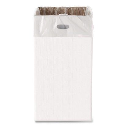 Gritt Commercial 40 Gallon Corrugated Cardboard Trash Can and Recycling Container, White, 10/Carton (GCEGRI52040G10)