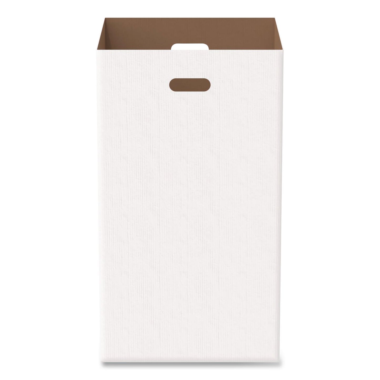 Gritt Commercial 40 Gallon Corrugated Cardboard Trash Can and Recycling Container, White, 10/Carton (GCEGRI52040G10)
