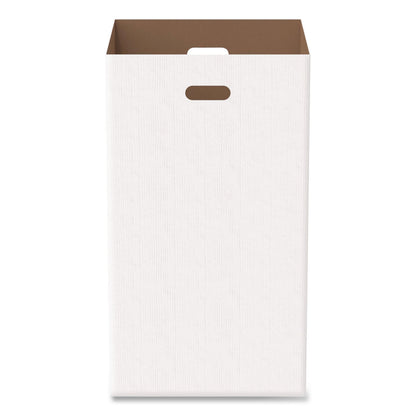 Gritt Commercial 40 Gallon Corrugated Cardboard Trash Can and Recycling Container, White, 10/Carton (GCEGRI52040G10)