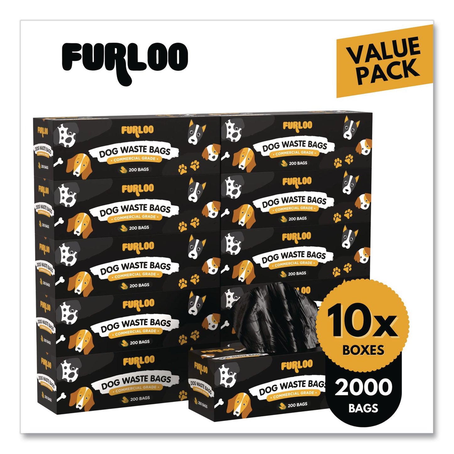 Furloo Pet Waste Station Starter Kit with Roll Bag Dispenser, Bags and Liners, 11.5 gal, Top Door, Green (GCEFLO1RSGB)
