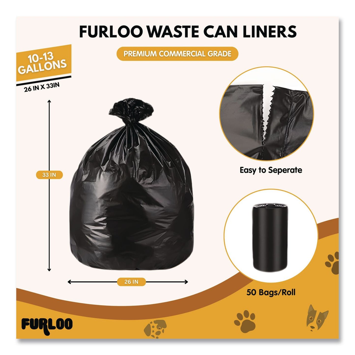 Furloo Pet Waste Station Starter Kit with Roll Bag Dispenser, Bags and Liners, 11.5 gal, Top Door, Green (GCEFLO1RSGB)