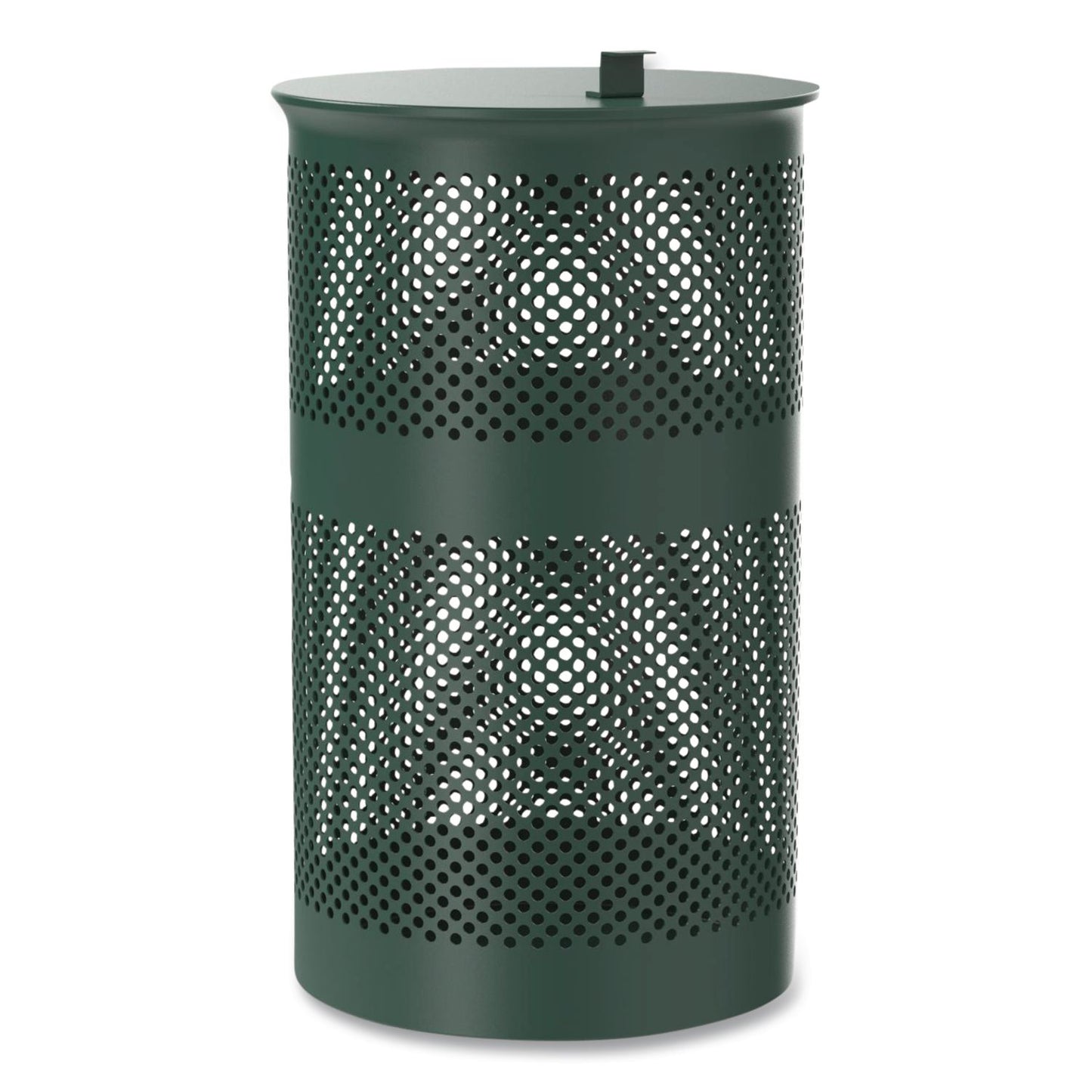 Furloo 13 Gallon Heavy-Duty Outdoor Pet Waste Trash Can with Lid, Top Door, Green (GCEFLO1TG)