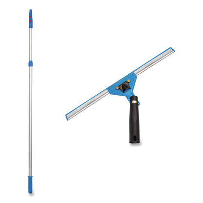 Gritt Commercial Pro Window Washing Kit with Swivel Squeegee and 6 ft Telescopic Pole, 14" Wide Blade (GCEGRI1306F14)