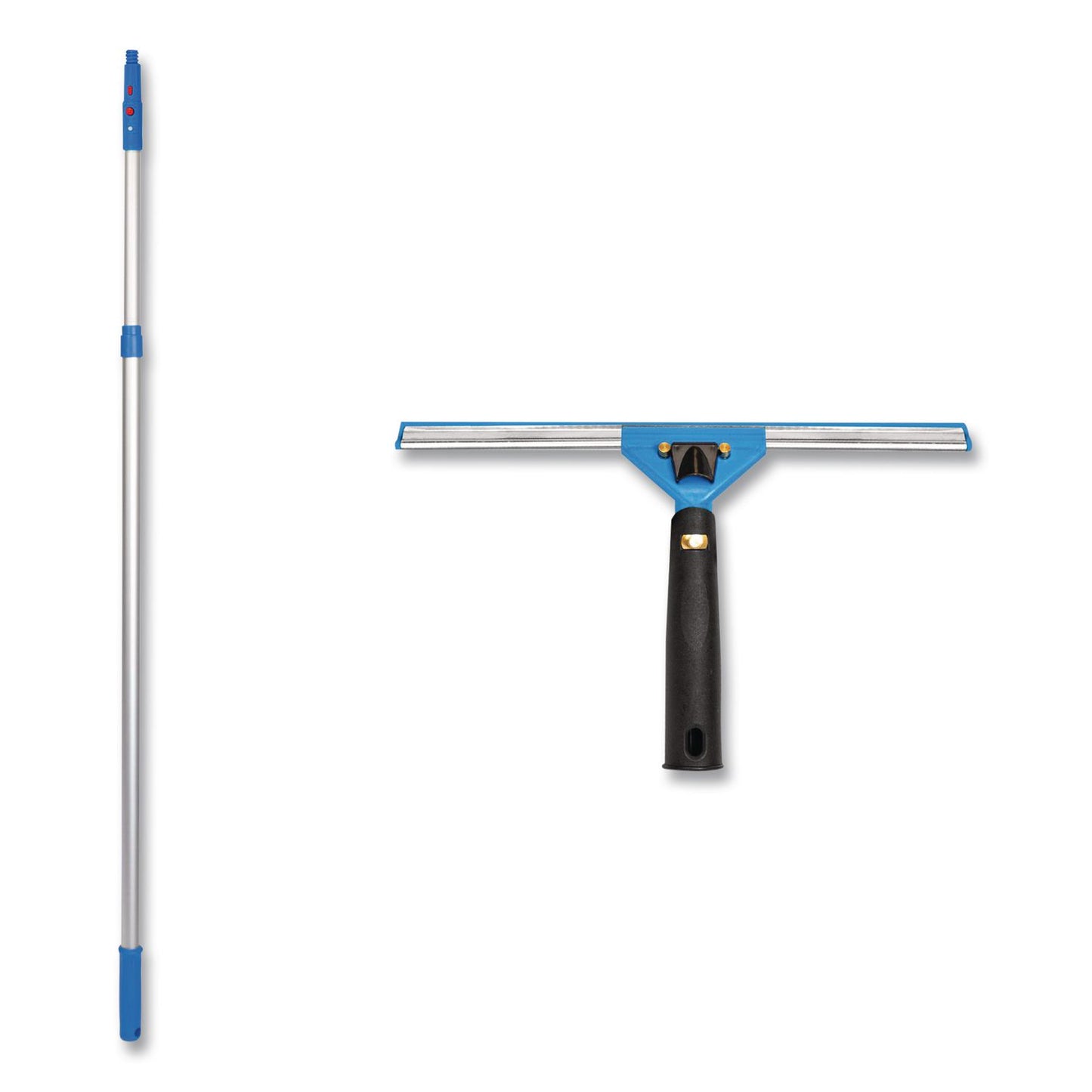 Gritt Commercial Pro Window Washing Kit with Swivel Squeegee and 6 ft Telescopic Pole, 14" Wide Blade (GCEGRI1306F14)